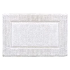 Terry White Hotel Border Bath Mat, 20x30