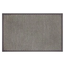 Tonal Lite Grey Puff-Back Kitchen Mat, 22x60