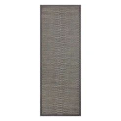 Tonal Lite Grey Puff-Back Runner, 21x34
