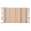 Tracey Boyd Morgan Pink Striped Accent Rug With Fringe, 27x45
