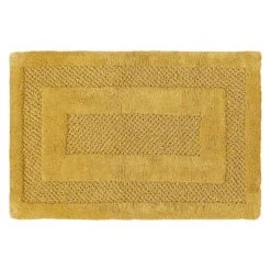 Ty Pennington Solid Yellow Hotel Border Bath Mat, 20x30