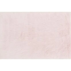 Vale Pink Faux Fur Accent Rug, 2x3