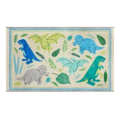 Washable Kids Dino Print 3x5