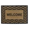 Welcome Chevron Natural & Black Mat, 18x27