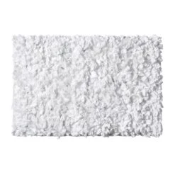 White Shag Bath Mat, 20x30