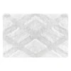 White Tufted Maze Bath Mat, 20x30